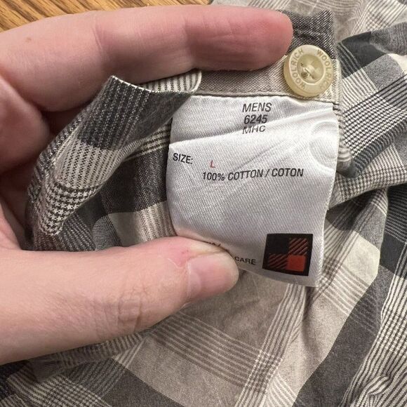 Woolrich Men’s Plaid Casual Short Sleeve Button Down Shirt Large - Picture 4 of 4